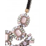Pink Marquise Stones Statement Necklace 
